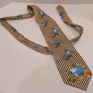 Peanuts Black and Yellow Striped Tie